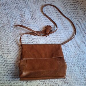 ANTIK KRAFT Adjustable Brown Tan Foldover Crossbody Bag